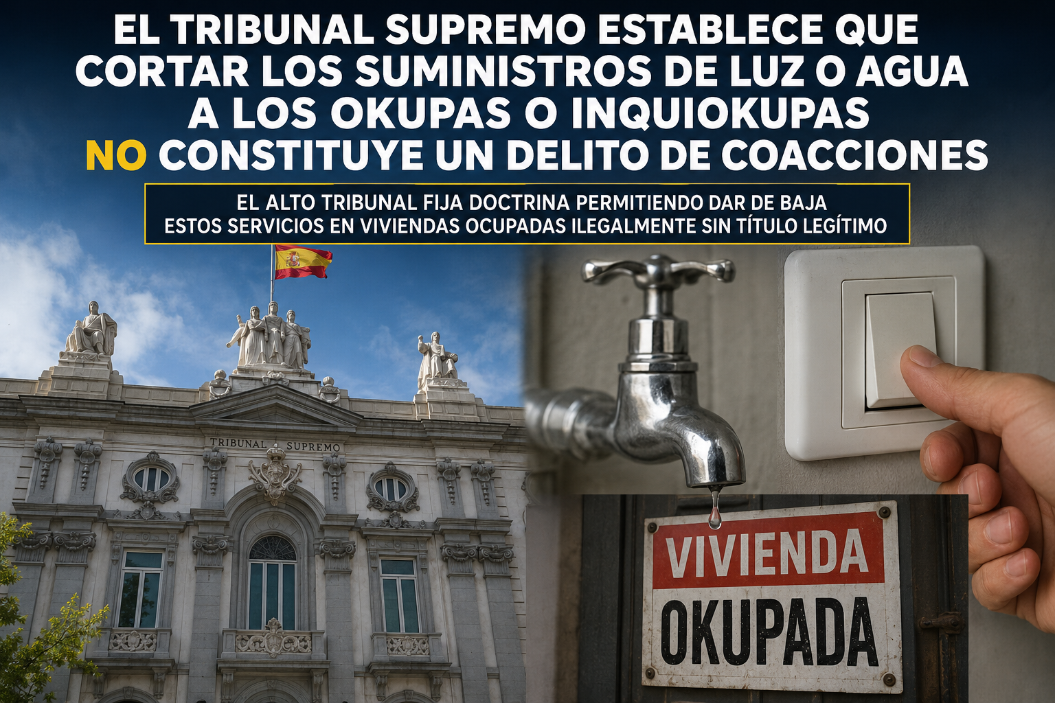 Tribunal supremo cortar suministros okupa